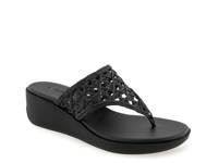 Ivie Wedge Sandal Black Raffia view