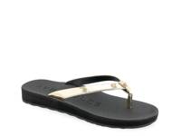 Jace Flip Flop Black/Gold Metallic view