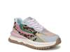 Leo Sneaker - Women's Light Blue/Pink/Multicolor Leopard Print view