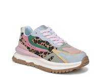 Leo Sneaker - Women's Light Blue/Pink/Multicolor Leopard Print view