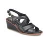 Gigi Wedge Sandal Black Leather view