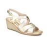 Gigi Wedge Sandal Platino Metallic Leather view