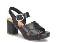 Lizzie Platform Sandal Black Leather view