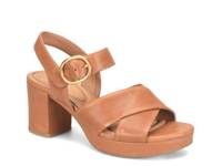 Lizzie Platform Sandal Luggage Brown Leather view
