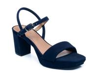 Canto Platform Sandal Dark Navy Suede view