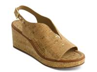 Kuarta Wedge Sandal Light Brown/Metallic Gold Cork Print view