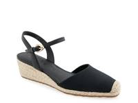 Real Espadrille Wedge Pump Black view
