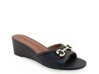 Wava Wedge Sandal Black Synthetic view