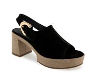 Zella Platform Sandal Black Suede view