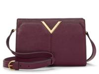Tasha Leather Crossbody Bag Wine Red view