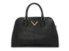 Tasha Leather Dome Satchel Black view