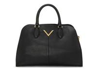Tasha Leather Dome Satchel Black view