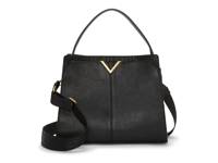 Tasha Leather Shoulder Bag Black view