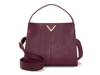 Tasha Leather Shoulder Bag Wine Red view