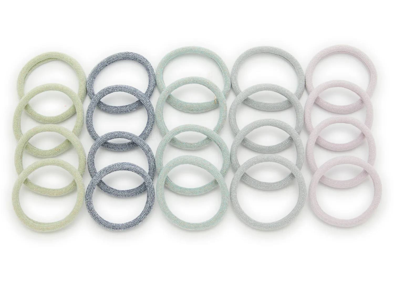 Seamless Shimmer Hair Ties - 20 Pack