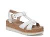Once Again Platform Wedge Sandal White view
