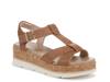 Once Again Platform Wedge Sandal Honey Brown view