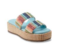 Pelma Platform Sandal Beige/Light Blue/Multicolor view