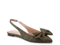 Simona Flat Moss Green/Gold Metallic view