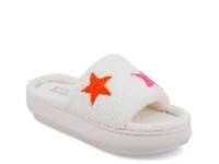 Huggie Slide Slipper White/Pink/Orange Star Print view