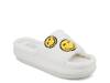 Huggie Slide Slipper White/Yellow Smiley Face Print view