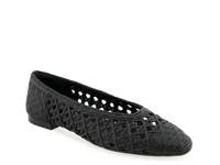 Arno Raffia Ballet Flat Black view