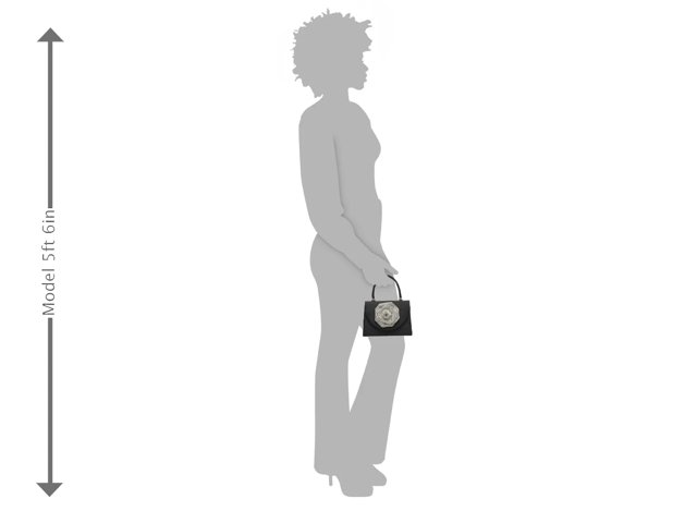 3D Flower Satin Satchel