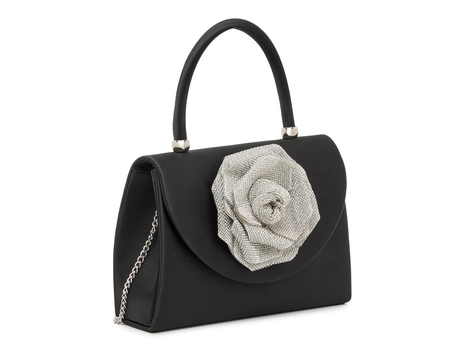 3D Flower Satin Satchel