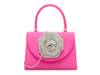 3D Flower Satin Satchel Pink view