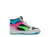 Rebound Layup High-Top Sneakers - Kids' Black/Off White/Multicolor view