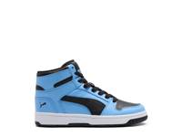 Rebound Layup High-Top Sneakers - Kids' Light Blue/Black view