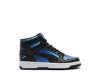 Rebound Layup High-Top Sneakers - Kids' Dark Blue/Black view
