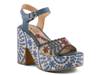 Hendrix Platform Sandal Blue view
