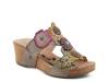 Pretty Petals Wedge Sandal Grey view