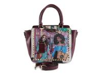 The City Trapeze Satchel Bordeaux view