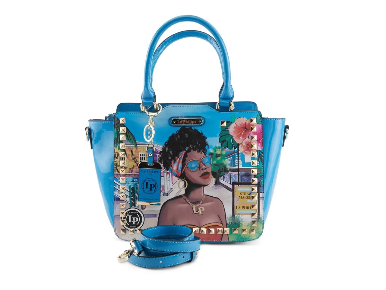 Blue In Bahamas Trapeze Satchel