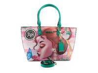 Pink In Beauty Tote Dark Green view