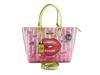 Juicy Lips Tote White/Pink Stripes view