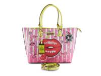 Juicy Lips Tote White/Pink Stripes view