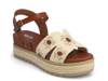 Keva Espadrille Wedge Sandal Dark Brown view