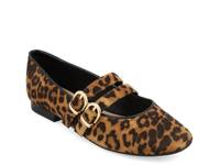 Radia Mary Jane Flat Light Brown/Black Leopard Print view