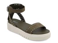 Evelin Platform Sandal Dark Green view