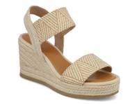 Brittni Wedge Sandal Natural Beige Stripe Print view