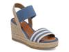 Brittni Wedge Sandal White/Blue/Taupe view