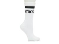 Cotton Men's Crew Socks White/Black view
