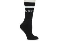 Cotton Men's Crew Socks Black/White view
