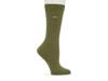 Cotton Ribbed Men's Crew Socks Dark Green view