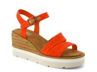 Darya Espadrille Wedge Sandal - Women's Red Textile view