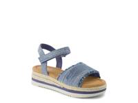 Diana Espadrille Wedge Sandal - Kids' Navy view