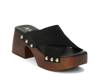 Venice Platform Sandal Black Suede view